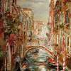 Venice Rainy Day - Oil On Canvas Paintings - By Artemis Artists Association, Impressionism Painting Artist